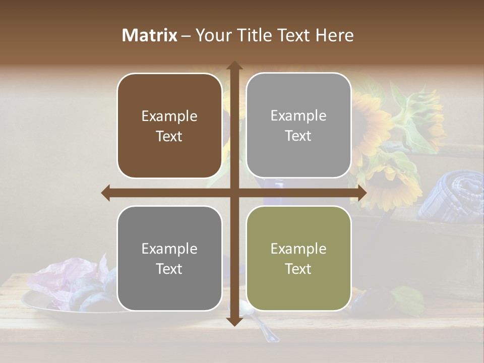 Tabletop Blue Fine Art PowerPoint Template