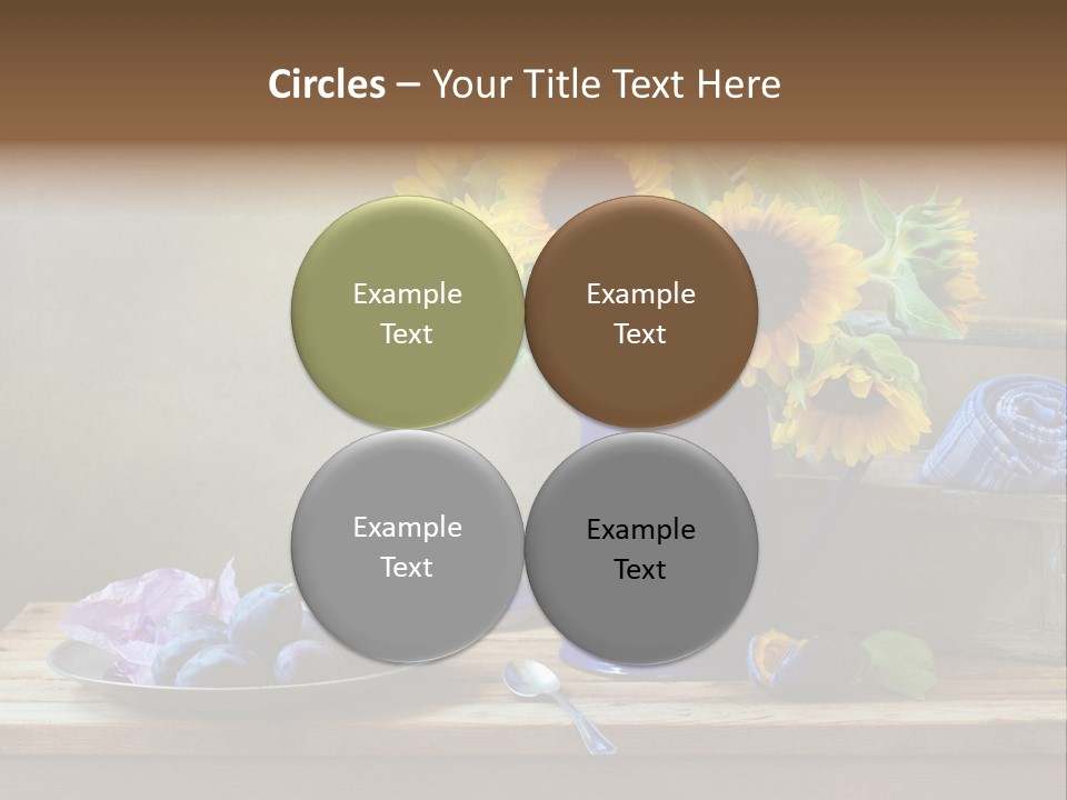 Tabletop Blue Fine Art PowerPoint Template