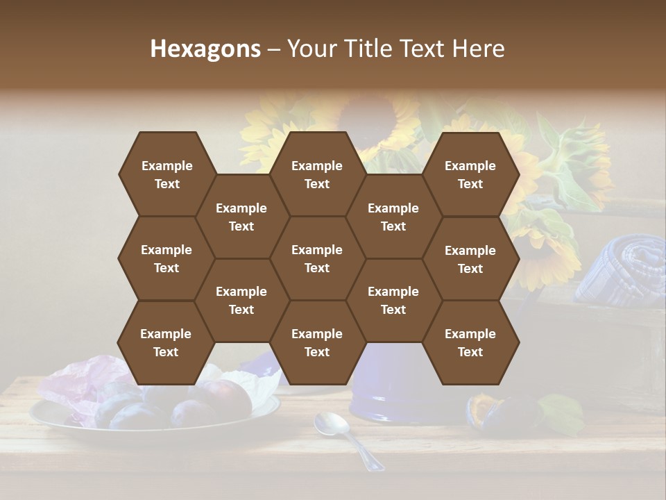 Tabletop Blue Fine Art PowerPoint Template