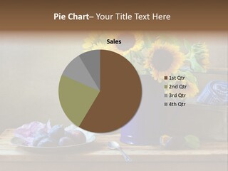 Tabletop Blue Fine Art PowerPoint Template