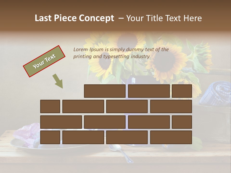 Tabletop Blue Fine Art PowerPoint Template
