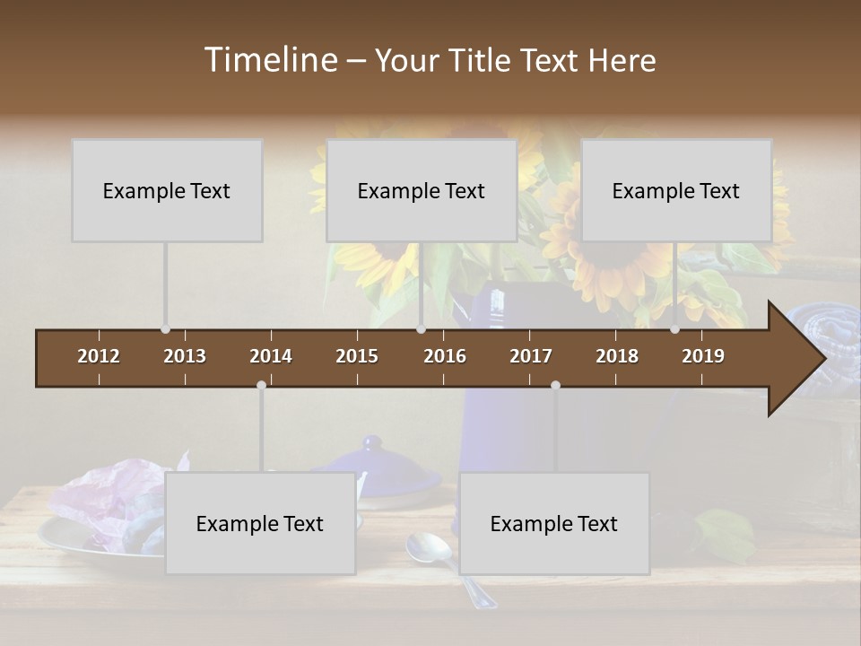 Tabletop Blue Fine Art PowerPoint Template