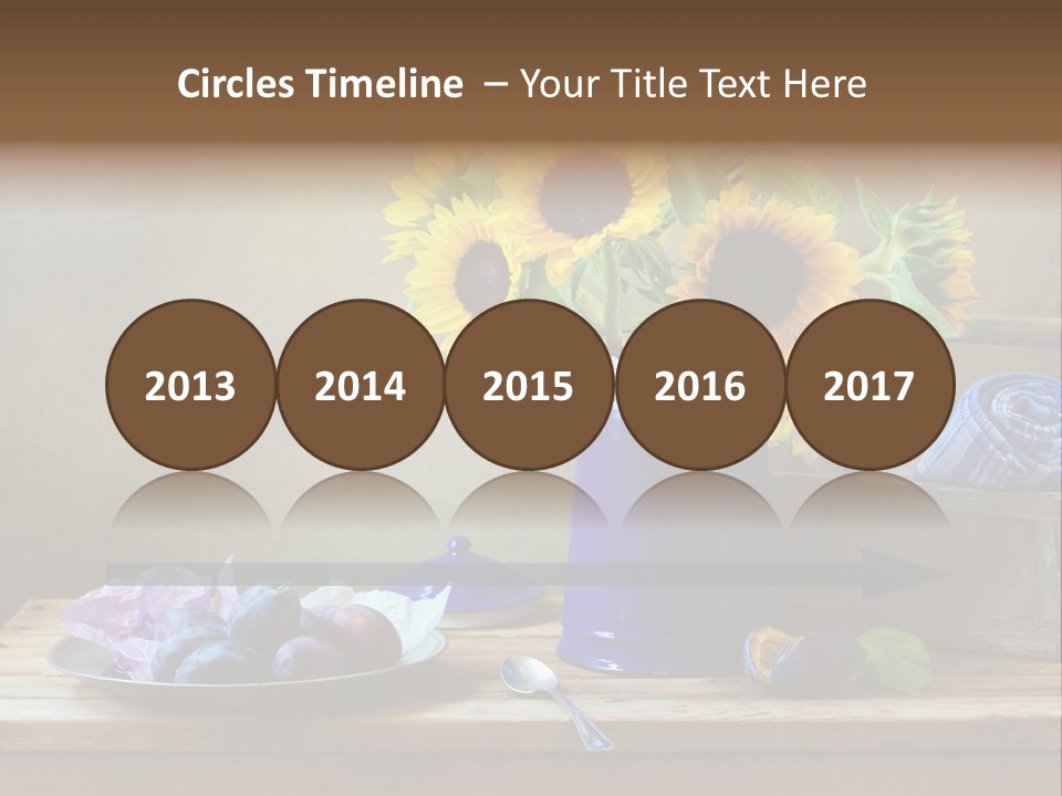 Tabletop Blue Fine Art PowerPoint Template