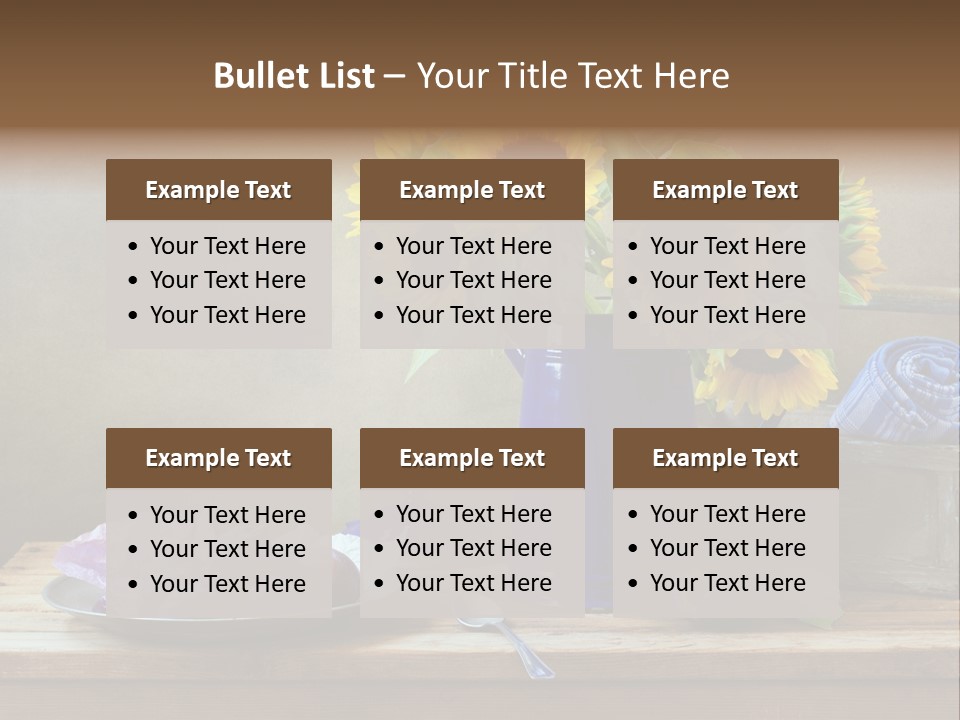 Tabletop Blue Fine Art PowerPoint Template