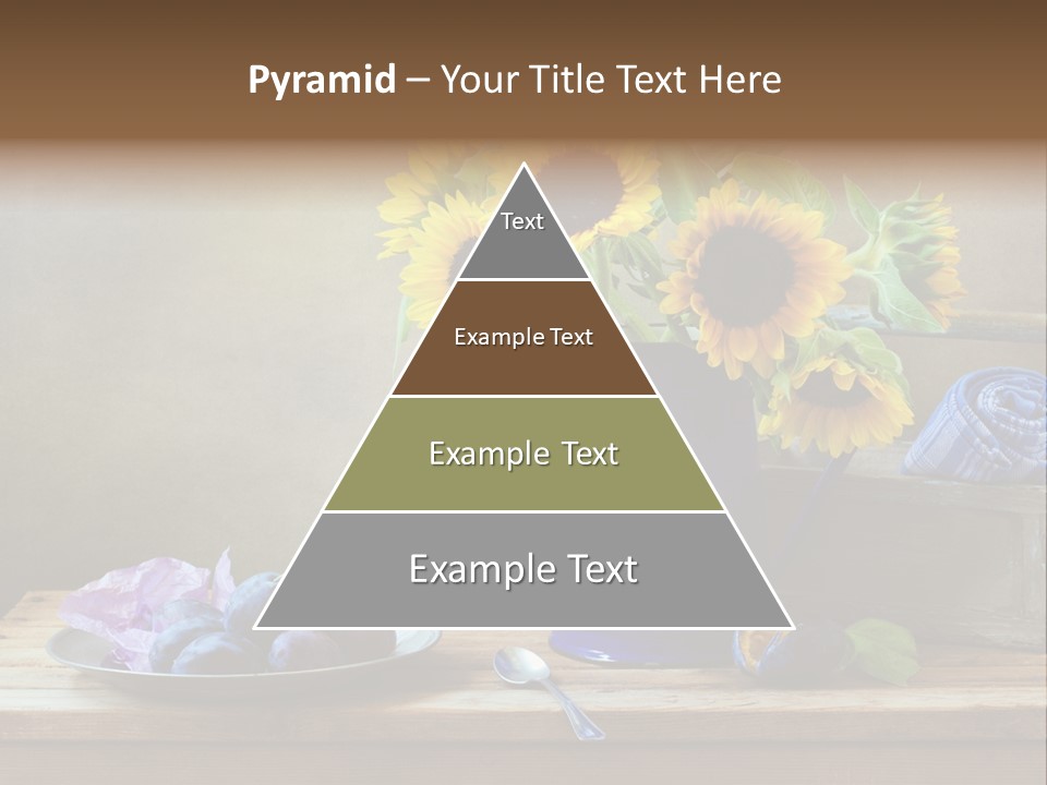 Tabletop Blue Fine Art PowerPoint Template