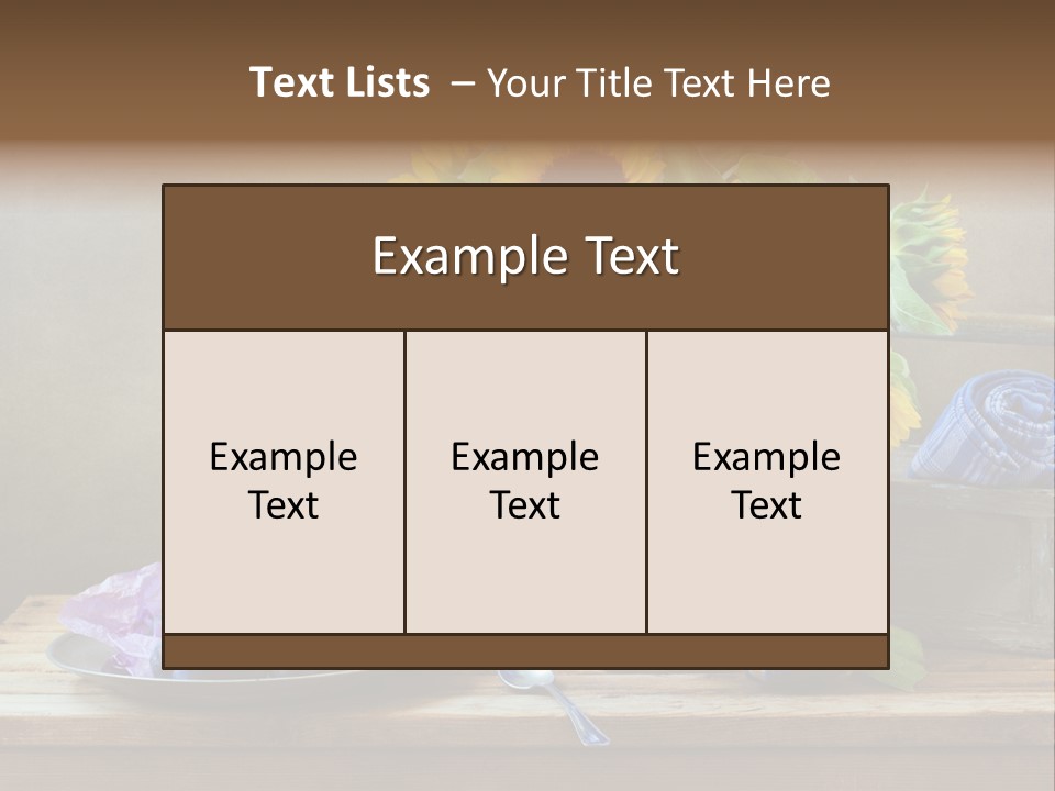 Tabletop Blue Fine Art PowerPoint Template