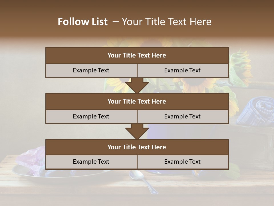 Tabletop Blue Fine Art PowerPoint Template