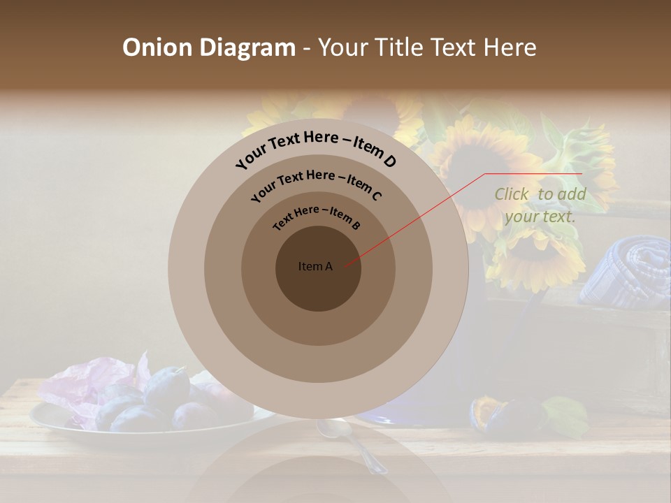 Tabletop Blue Fine Art PowerPoint Template