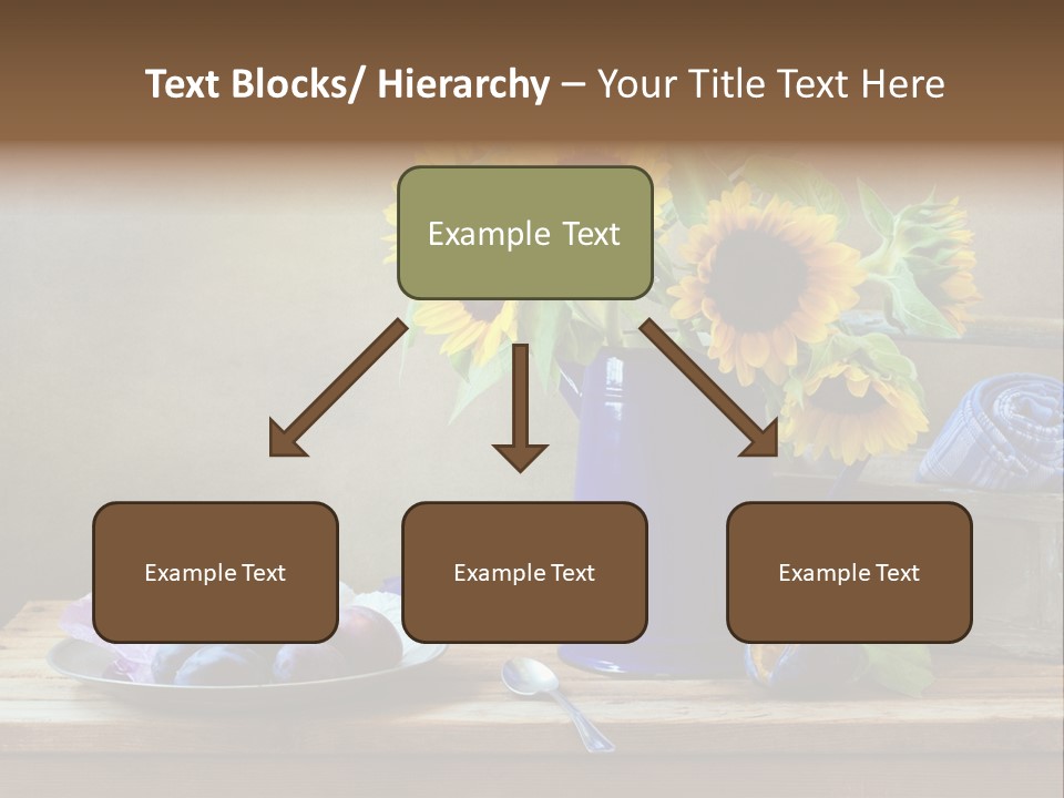 Tabletop Blue Fine Art PowerPoint Template