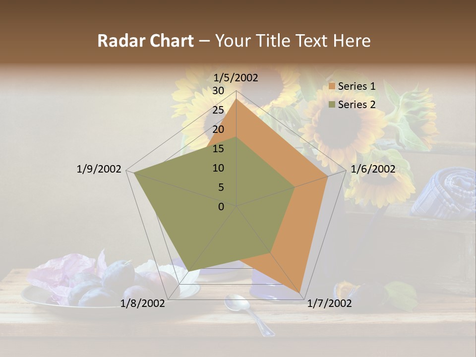 Tabletop Blue Fine Art PowerPoint Template