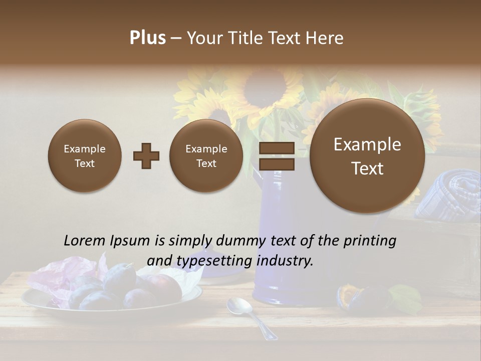 Tabletop Blue Fine Art PowerPoint Template