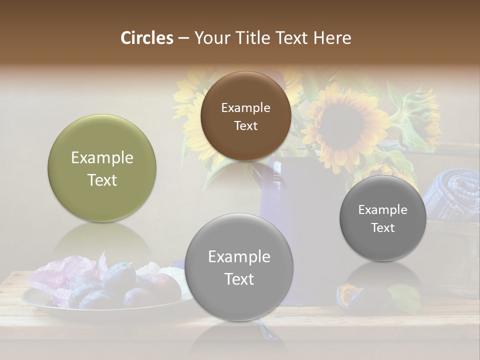 Tabletop Blue Fine Art PowerPoint Template