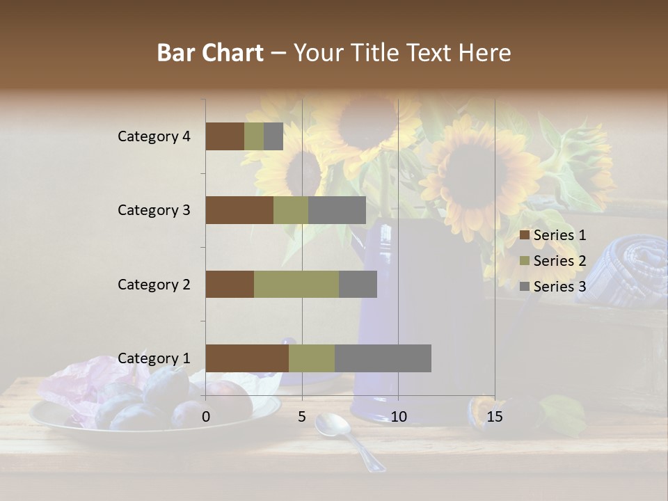Tabletop Blue Fine Art PowerPoint Template