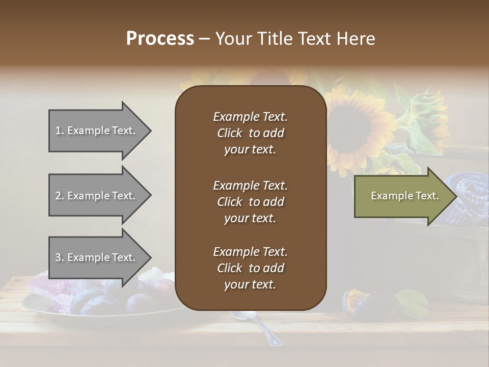 Tabletop Blue Fine Art PowerPoint Template