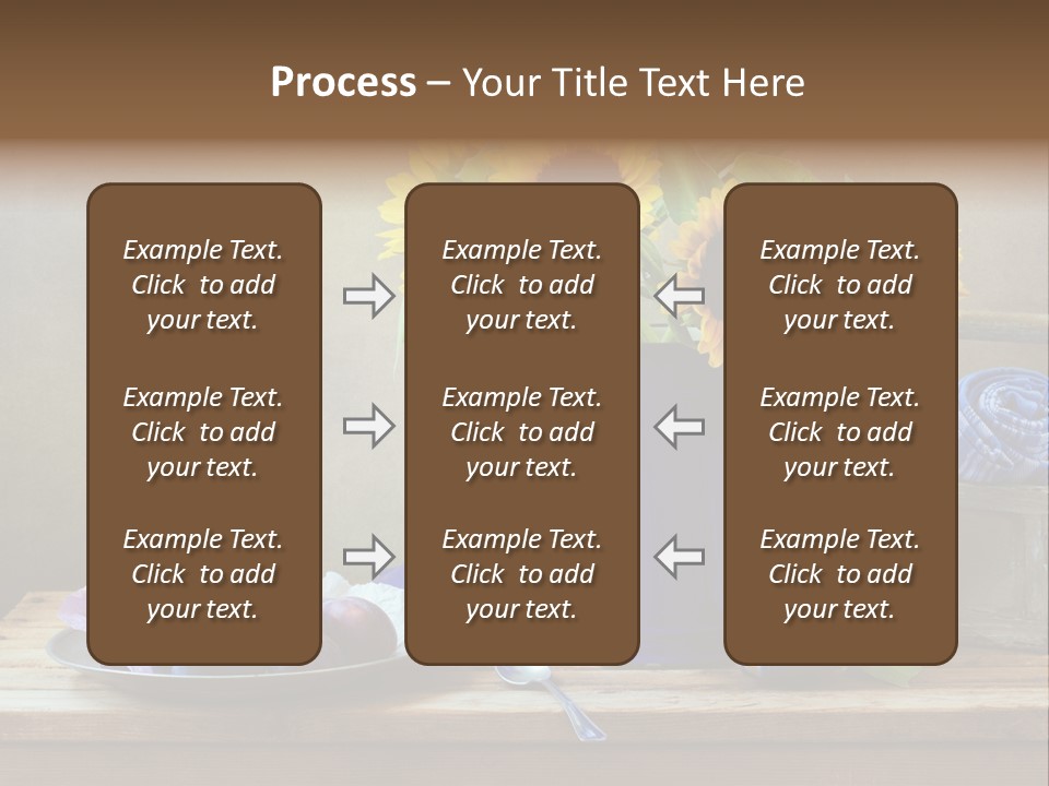 Tabletop Blue Fine Art PowerPoint Template