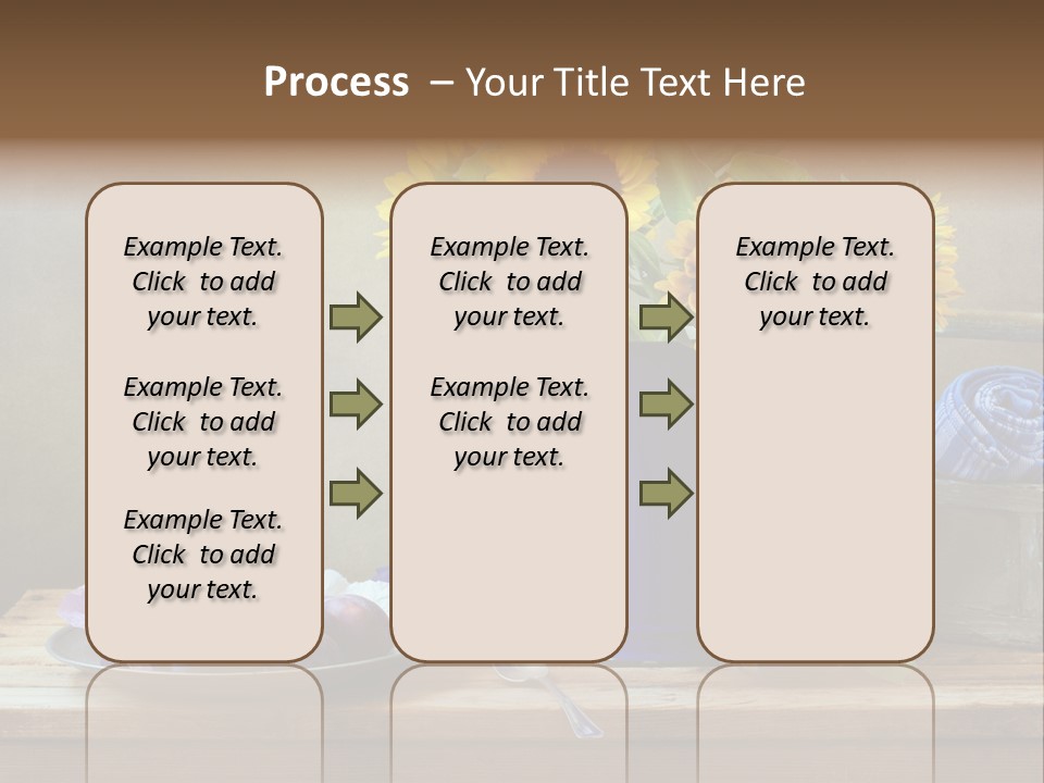 Tabletop Blue Fine Art PowerPoint Template