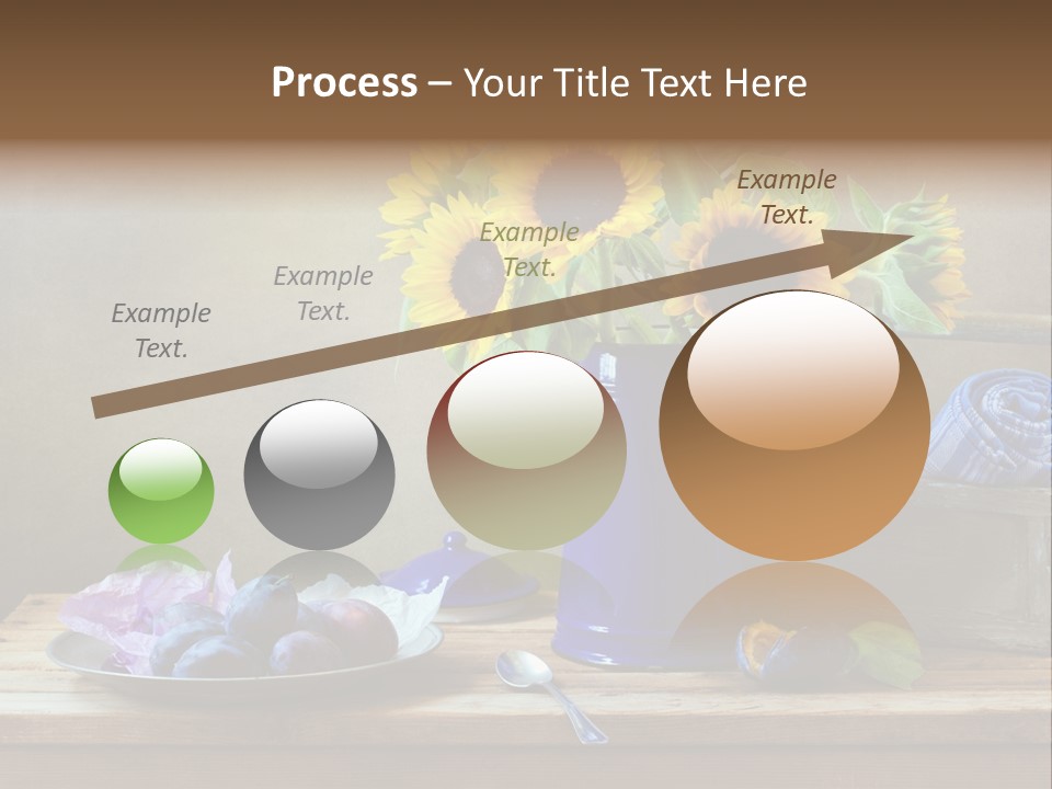 Tabletop Blue Fine Art PowerPoint Template