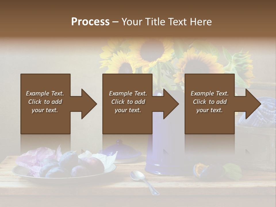 Tabletop Blue Fine Art PowerPoint Template