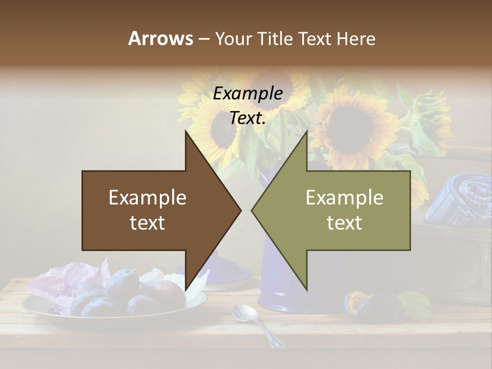 Tabletop Blue Fine Art PowerPoint Template