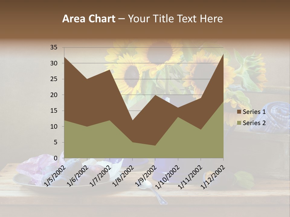 Tabletop Blue Fine Art PowerPoint Template