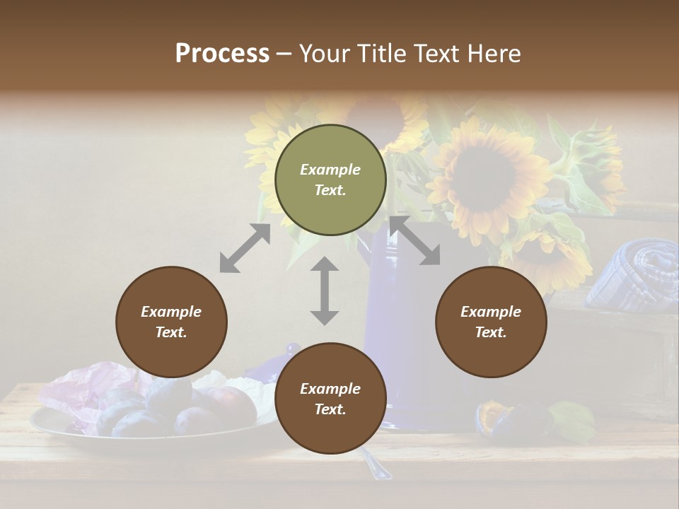 Tabletop Blue Fine Art PowerPoint Template