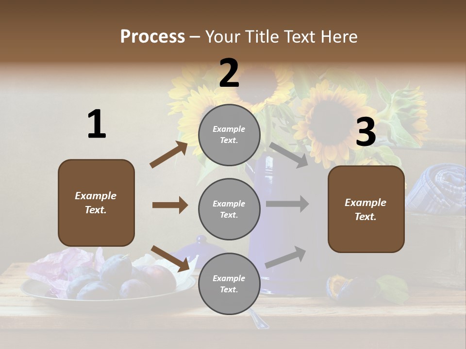 Tabletop Blue Fine Art PowerPoint Template