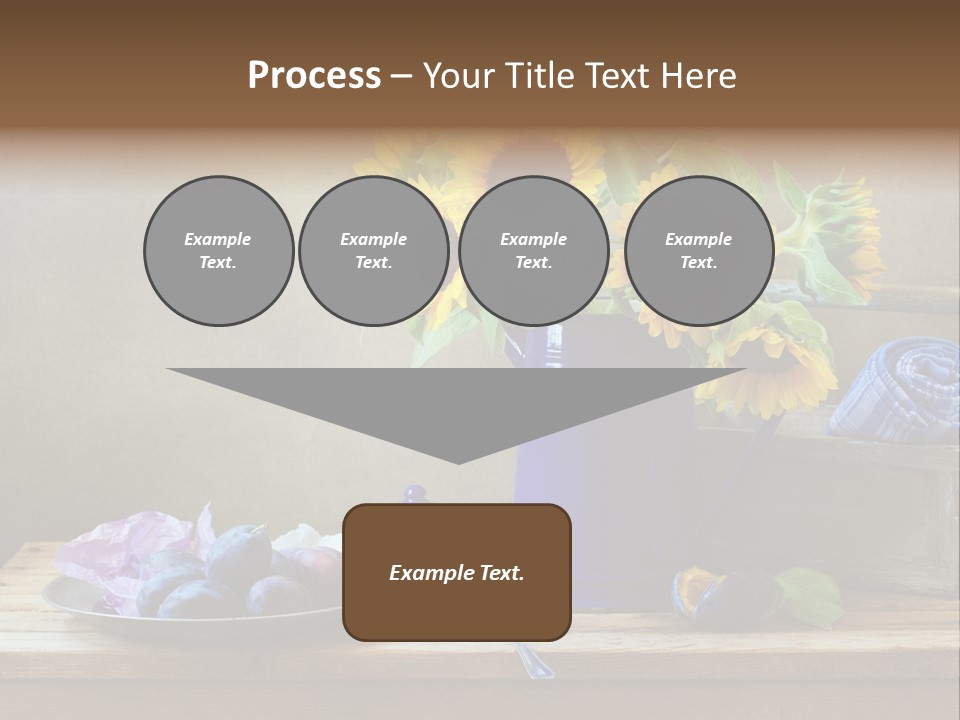 Tabletop Blue Fine Art PowerPoint Template