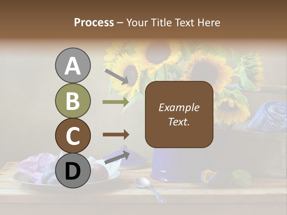 Tabletop Blue Fine Art PowerPoint Template