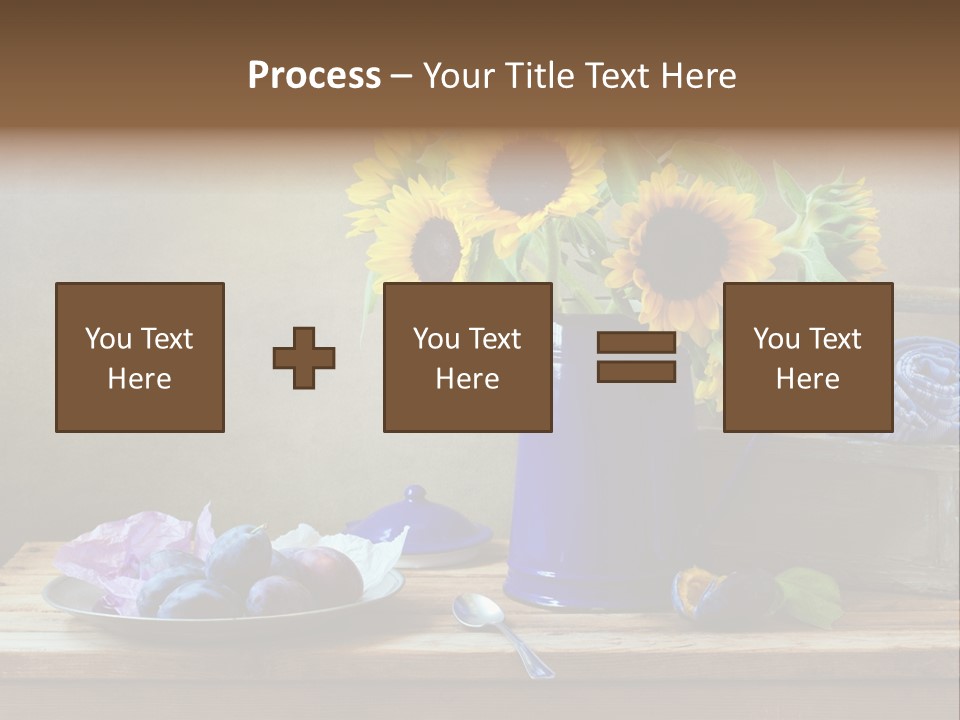 Tabletop Blue Fine Art PowerPoint Template