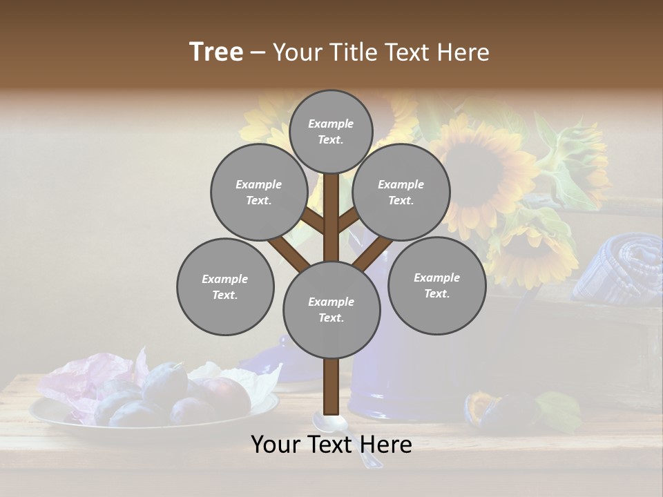 Tabletop Blue Fine Art PowerPoint Template