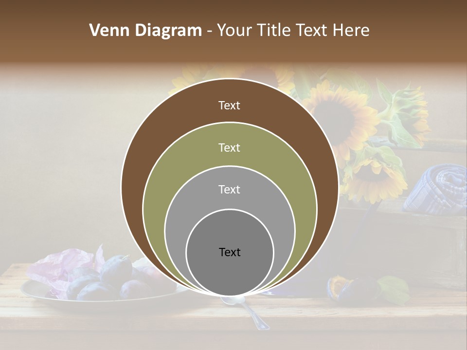 Tabletop Blue Fine Art PowerPoint Template