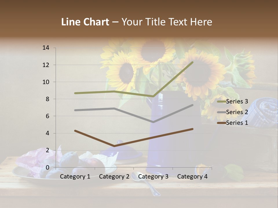 Tabletop Blue Fine Art PowerPoint Template