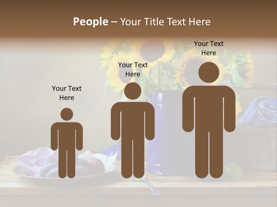 Tabletop Blue Fine Art PowerPoint Template