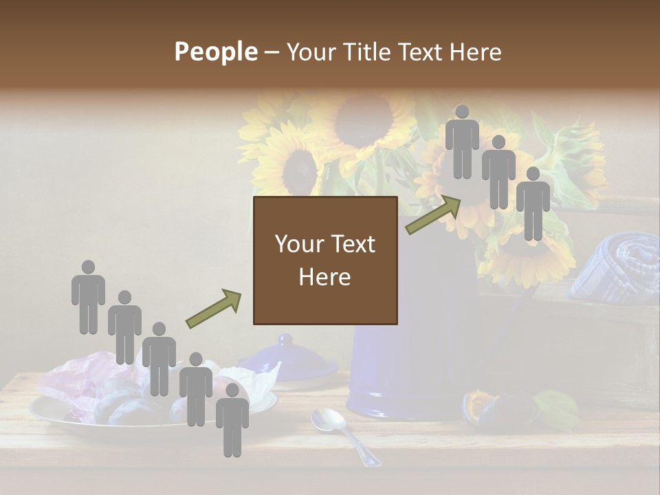 Tabletop Blue Fine Art PowerPoint Template