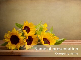 Bouquet Autumn Layout PowerPoint Template