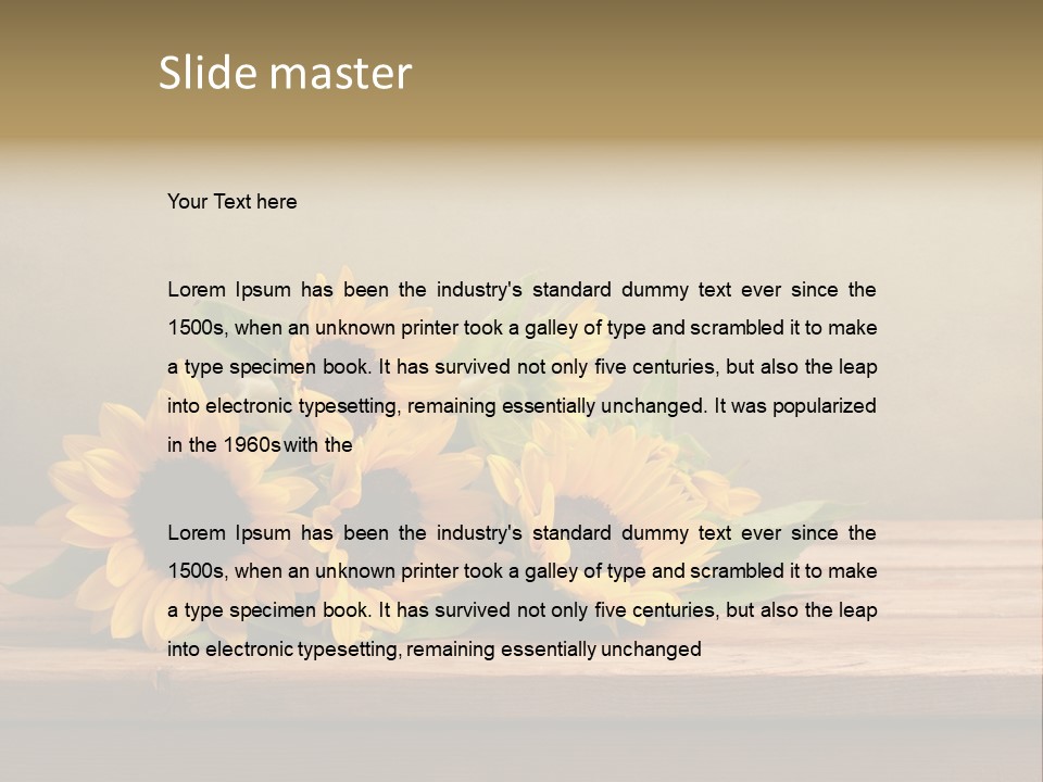 Bouquet Autumn Layout PowerPoint Template