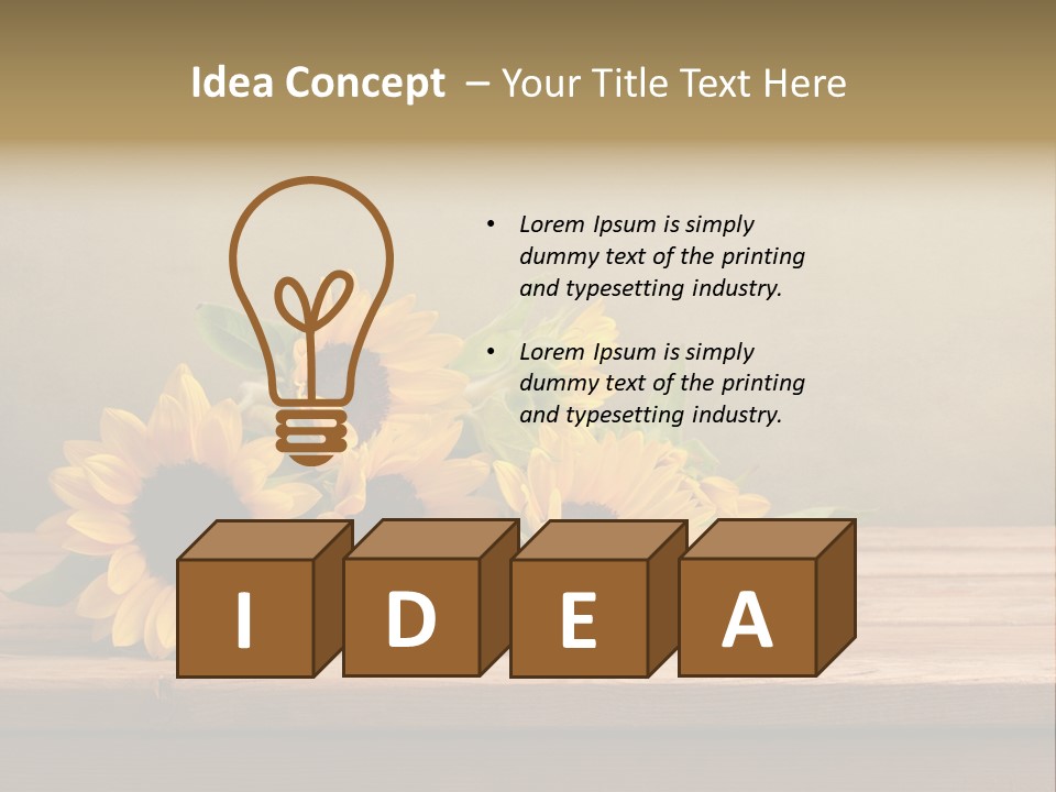 Bouquet Autumn Layout PowerPoint Template