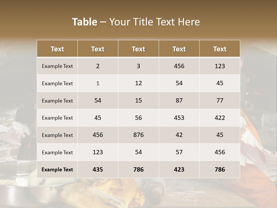 Working Food Bakery PowerPoint Template