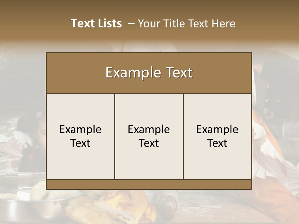 Working Food Bakery PowerPoint Template