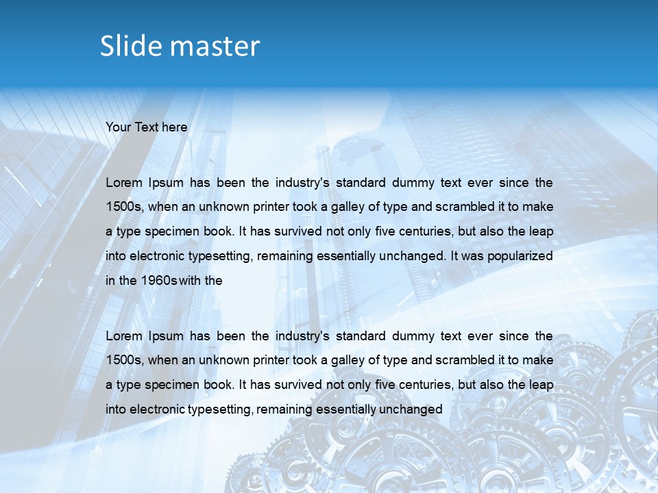 Machine Metallic Silhouette PowerPoint Template