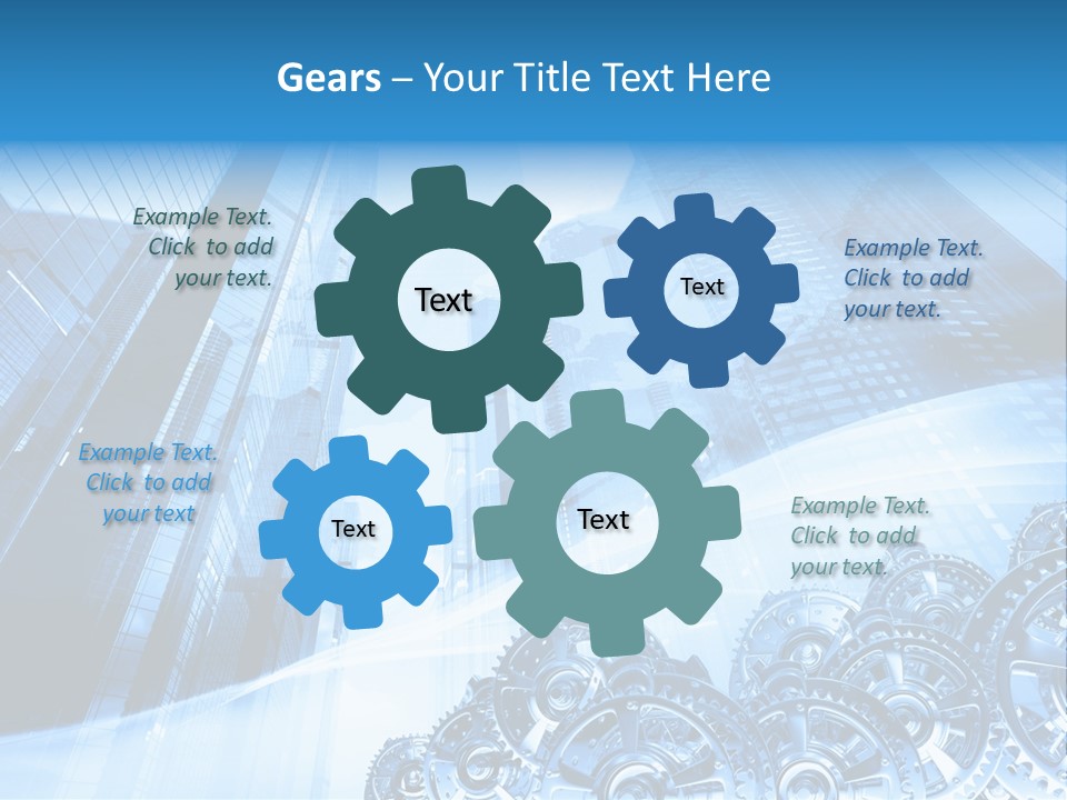 Machine Metallic Silhouette PowerPoint Template