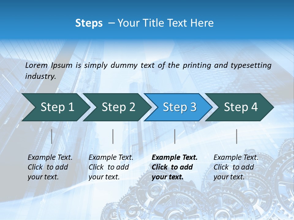 Machine Metallic Silhouette PowerPoint Template