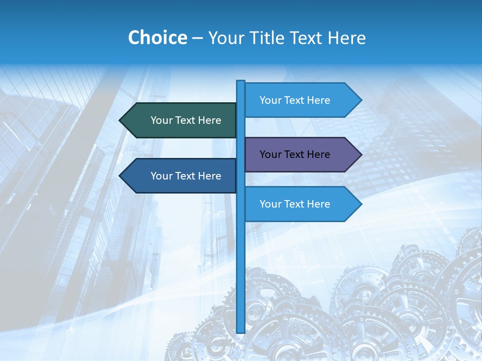 Machine Metallic Silhouette PowerPoint Template