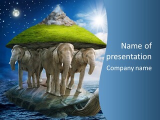 Astrology Animals Moon PowerPoint Template