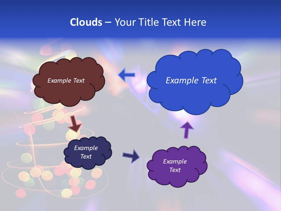 Christmas Card Home Sparkle PowerPoint Template