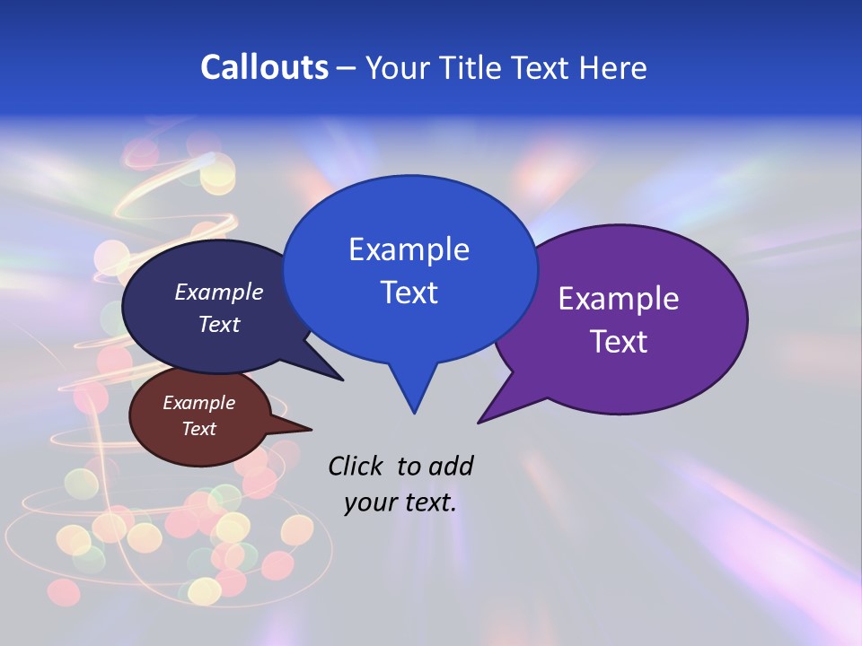 Christmas Card Home Sparkle PowerPoint Template