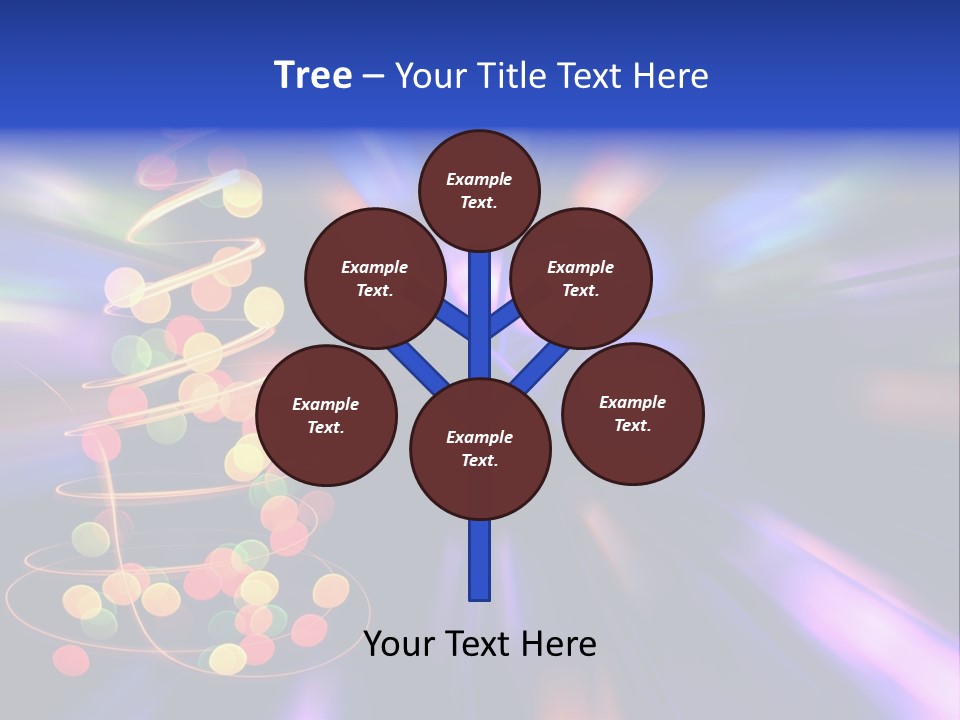 Christmas Card Home Sparkle PowerPoint Template