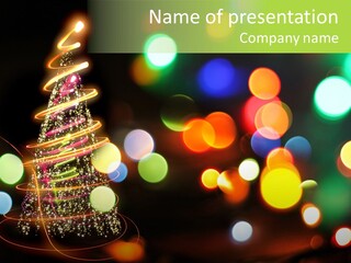 Star Sparkle Golden PowerPoint Template