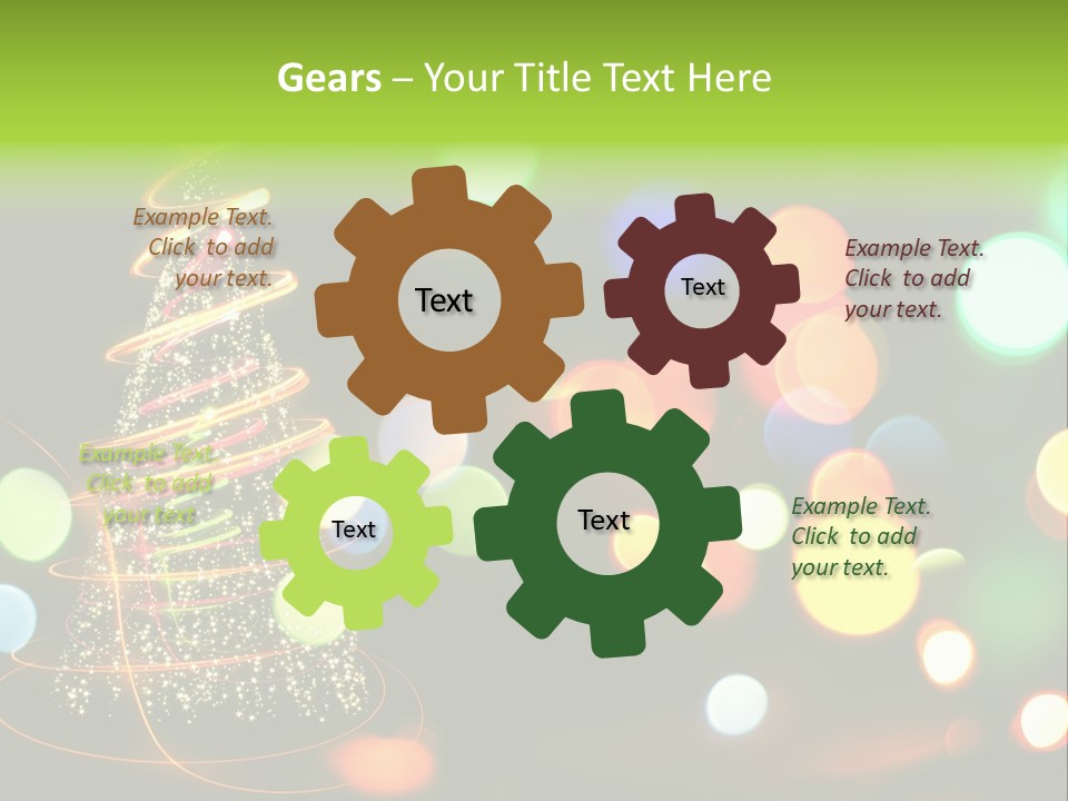 Star Sparkle Golden PowerPoint Template