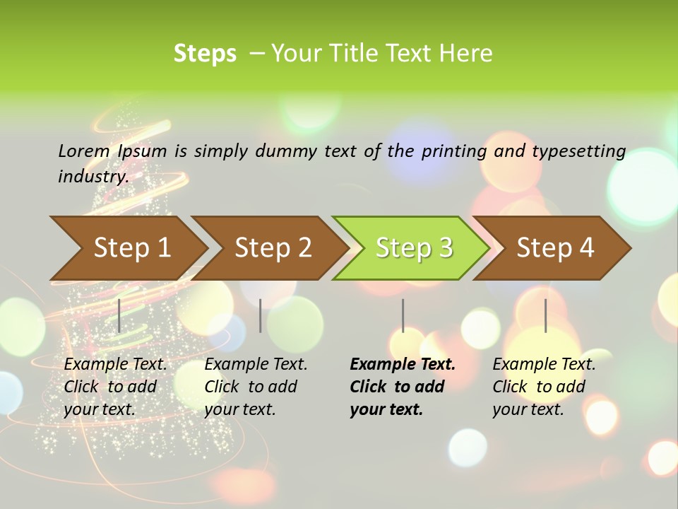 Star Sparkle Golden PowerPoint Template